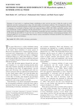 METHODS TO BREAK SEED DORMANCY OF Rhynchosia capitata