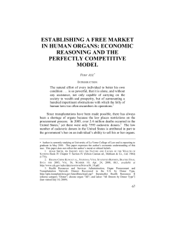 establishing a free market in human organs