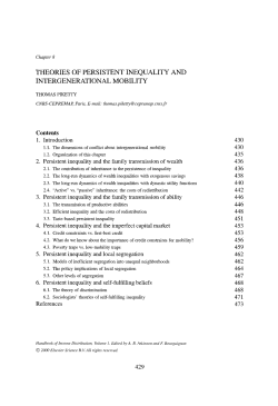 THEORIES OF PERSISTENT INEQUALITY AND
