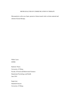 MICROANALYSIS OF COMMUNICATION IN THERAPY