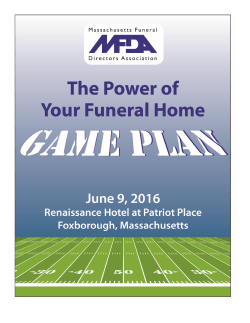 Our Schedule of Events Thursday, June 9, 2016