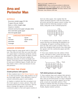 Area and Perimeter Man Area and Perimeter Man
