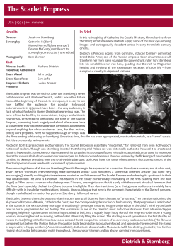 Scarlet Empress - The Edinburgh Film Guild