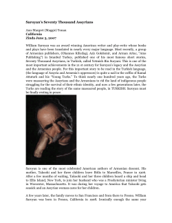 Saroyan`s Seventy Thousand Assyrians