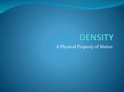 Density Notes