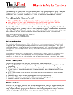 Bicycle Safety for Teachers
