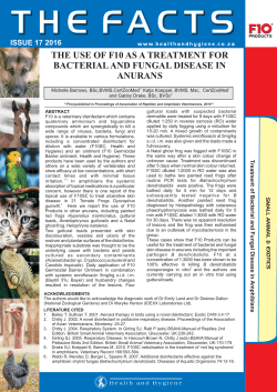 The use of F10 as a treatment for bacterial and fungal disease in