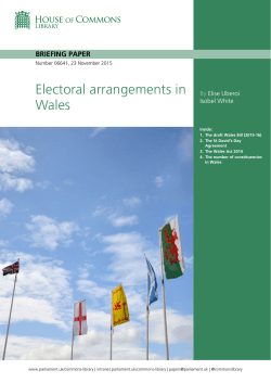 Electoral arrangements in Wales