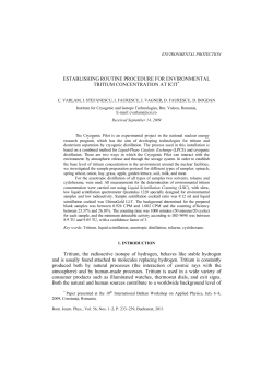 ESTABLISHING ROUTINE PROCEDURE FOR ENVIRONMENTAL