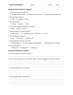 The Outsiders Reading Check Questions: Chapter 4 Discussion