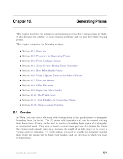Chapter 10. Generating Prisms