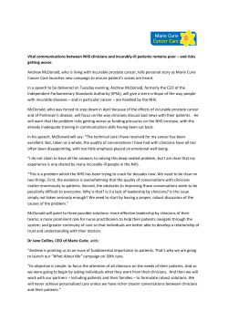Vital communications between NHS clinicians and