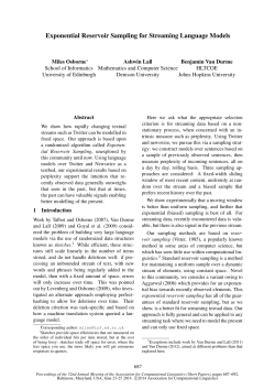 Exponential Reservoir Sampling for Streaming Language Models