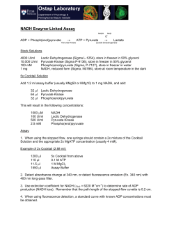 NADH Enzyme-Linked Assay