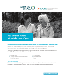 Overview of the RNAO benefits program