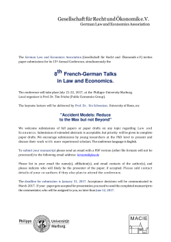 Gesellschaft f&uuml;r Recht und &Ouml;konomik e.V. 8th French
