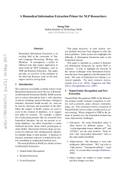 A Biomedical Information Extraction Primer for NLP Researchers