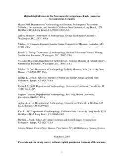 1 Methodological Issues in the Provenance