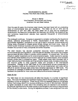 Environmental Issues Facing The Iron And Steel