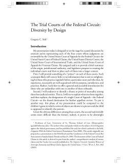 The Trial Courts of the Federal Circuit
