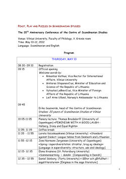 the 20th anniversary conference of the centre of scandinavian
