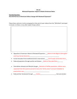 SOL 4a: Westward Expansion: Impact on Native Americans Notes