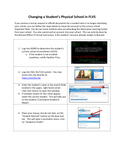 Changing a Student`s Physical School in FLVS