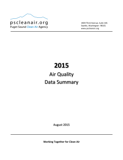 Air Quality Data Summary - Puget Sound Clean Air Agency