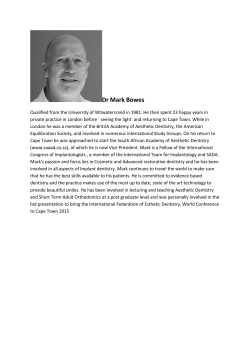 Dr Mark Bowes - FACDC 2017 Congress