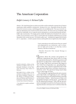 The American Corporation - American Academy of Arts and Sciences