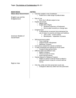 The Articles of Confederation