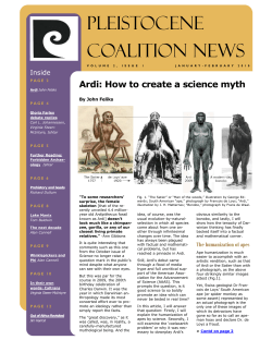Ardi - The Pleistocene Coalition