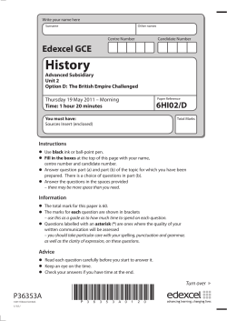 History - Edexcel
