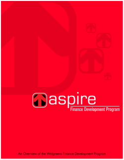 An Overview of the Walgreens Finance Development Program