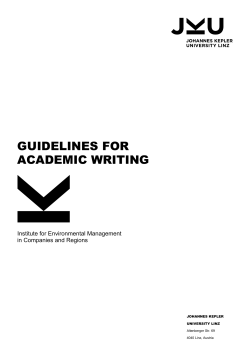 guidelines for academic writing