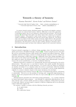 Towards a theory of honesty