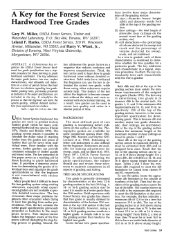 A Key for the Forest Service Hardwood Tree Grades