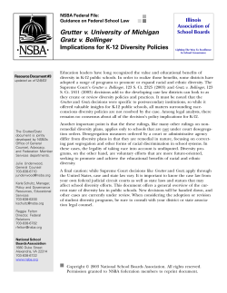 Grutter v. University of Michigan Gratz v. Bollinger