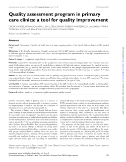 Quality assessment program in primary care clinics: a