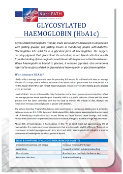 GLYCOSYLATED HAEMOGLOBIN (HbA1c)