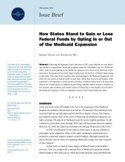 How states stand to gain or lose federal funds by opting in or out of the