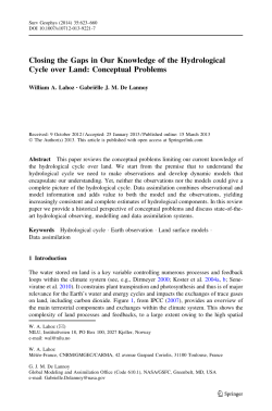 Closing the Gaps in Our Knowledge of the Hydrological Cycle over