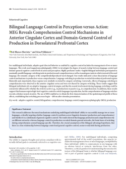 Bilingual Language Control in Perception versus Action