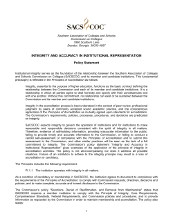 Integrity and Accuracy in Institutional Representation