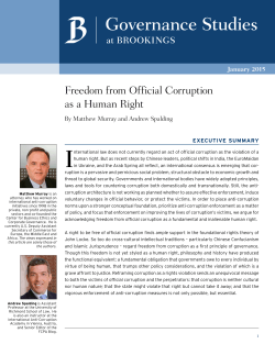 Freedom from Official Corruption as a Human Right