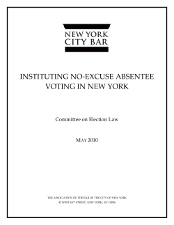 Instituting No-Excuse Absentee Voting in New York