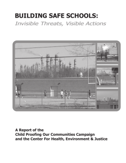Invisible Threats, Visible Actions - Center for Health, Environment