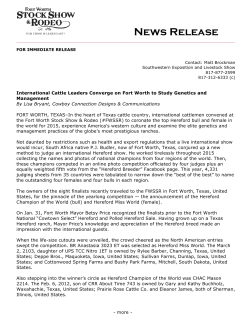 News Release - Prairie Rose Cattle Company