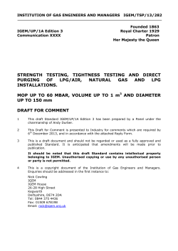 strength testing, tightness testing and direct purging of lpg/air