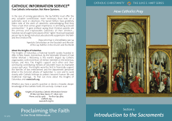 Section 2: Introduction to the Sacraments